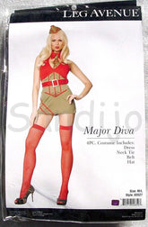 Leg Avenue Sexy Major Diva Military 4 Piece Adult Womens Costume Fancy Dress Ups